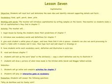 Capitalization Lesson Plan Capitalization Lesson Plan
