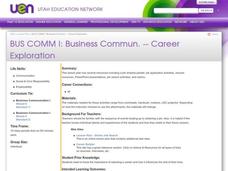 Career Exploration Lesson Plan Career Exploration Lesson Plan
