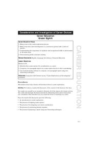 Career Education Lesson Plan Career Education Lesson Plan