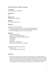 Forensic Detectives: Who Did It? Lesson Plan Forensic Detectives: Who Did It? Lesson Plan