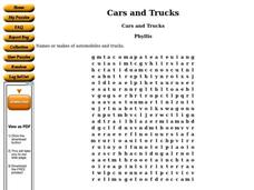 Cars and Trucks Worksheet Cars and Trucks Worksheet