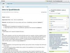 Intro To Quadrilaterals Lesson Plan Intro To Quadrilaterals Lesson Plan