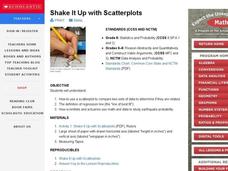 Shake It Up with Scatterplots Lesson Plan Shake It Up with Scatterplots Lesson Plan