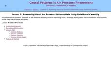 Causal Patterns in Air Pressure Phenomena Section 3 Lesson Plan Causal Patterns in Air Pressure Phenomena Section 3 Lesson Plan