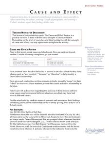 Cause and Effect Lesson Plan Cause and Effect Lesson Plan
