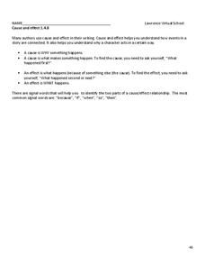 Cause and Effect Graphic Organizer Cause and Effect Graphic Organizer