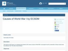 Causes of World War I Lesson Plan Causes of World War I Lesson Plan