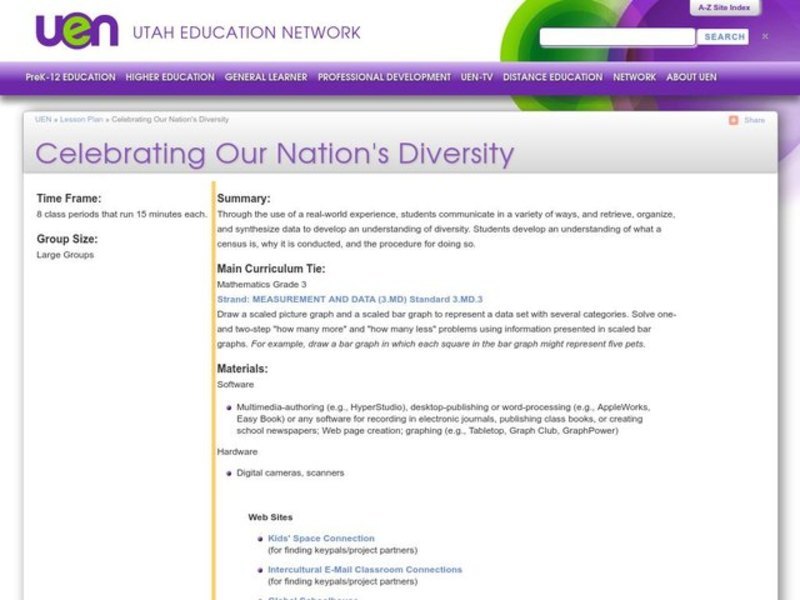 Celebrating Our Nation's Diversity Lesson Plan Celebrating Our Nation's Diversity Lesson Plan