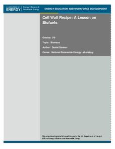 Cell Wall Recipe: A Lesson on Biofuels Lesson Plan Cell Wall Recipe: A Lesson on Biofuels Lesson Plan
