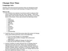 Change Over Time Lesson Plan Change Over Time Lesson Plan