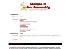 Changes In Our Community Lesson Plan Changes In Our Community Lesson Plan