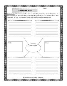 Character Web Printables & Template Character Web Printables & Template