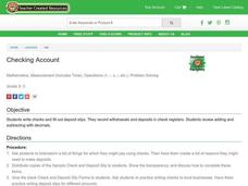 Checking Account Lesson Plan Checking Account Lesson Plan