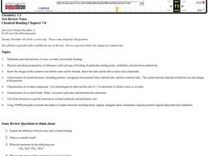 Chemical Bonding Worksheet Chemical Bonding Worksheet