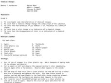 Chemical Changes Lesson Plan Chemical Changes Lesson Plan