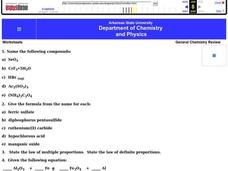 Chemical Compounds Worksheet Chemical Compounds Worksheet