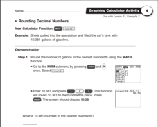 Rounding Decimal Numbers: Graphing Calculator Activity Worksheet Rounding Decimal Numbers: Graphing Calculator Activity Worksheet