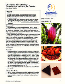 Chocolate Taste-Testing: Introduction to Loco for Cocoa Lesson Plan Chocolate Taste-Testing: Introduction to Loco for Cocoa Lesson Plan