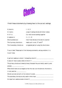 Chords Worksheet Chords Worksheet