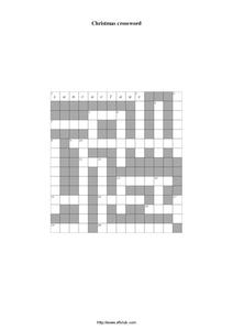 Christmas Crossword Worksheet Christmas Crossword Worksheet
