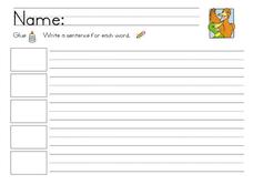 Kelly's Kindergarten: Q Word Sentences Worksheet Kelly's Kindergarten: Q Word Sentences Worksheet