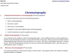 Chromatography Lesson Plan Chromatography Lesson Plan