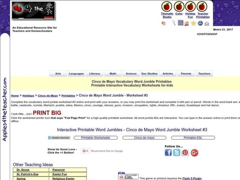 Cinco De Mayo Vocabulary Word Jumble Worksheet Cinco De Mayo Vocabulary Word Jumble Worksheet