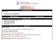Cinquain Poetry Lesson Plan Cinquain Poetry Lesson Plan