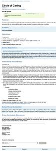 Circle of Caring Lesson Plan Circle of Caring Lesson Plan