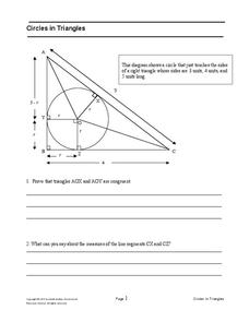 Circles in Triangles Assessment Circles in Triangles Assessment