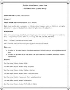Civil War Animal Mascots Lesson Plan Civil War Animal Mascots Lesson Plan