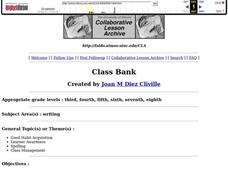 Class Bank Lesson Plan Class Bank Lesson Plan