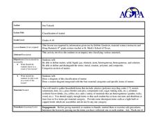 Classification of Matter Lesson Plan Classification of Matter Lesson Plan
