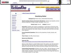 Classifying Matter Lesson Plan Classifying Matter Lesson Plan