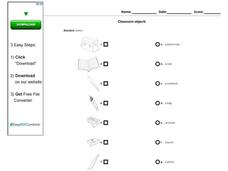Classroom Objects Worksheet Classroom Objects Worksheet