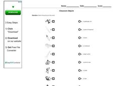 Classroom Objects Worksheet Classroom Objects Worksheet