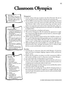Classroom Olympics Lesson Plan Classroom Olympics Lesson Plan