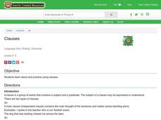 Clauses Lesson Plan Clauses Lesson Plan