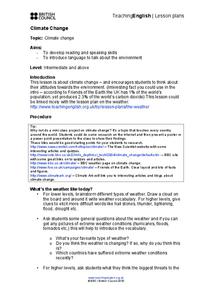 Climate Change Lesson Plan Climate Change Lesson Plan