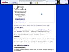 Colonial Williamsburg Lesson Plan Colonial Williamsburg Lesson Plan