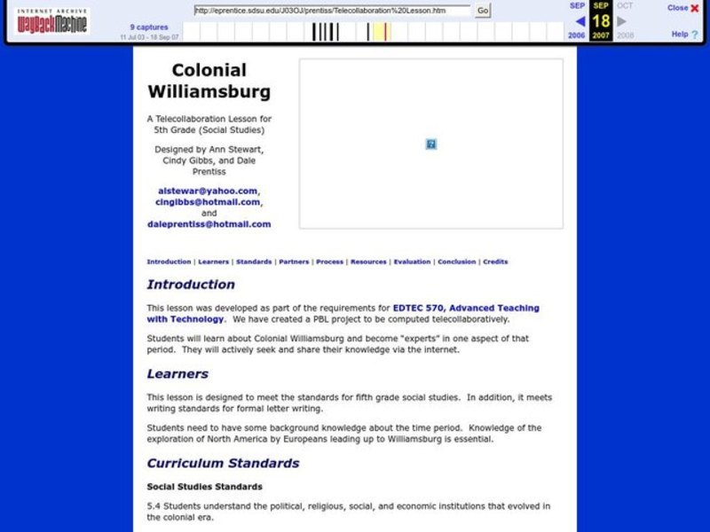 Colonial Williamsburg Lesson Plan Colonial Williamsburg Lesson Plan