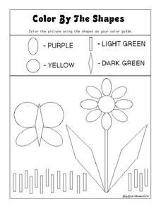 Color By the Shapes Worksheet Color By the Shapes Worksheet