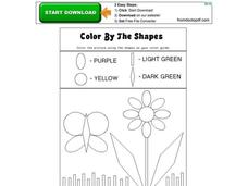 Color by the Shapes Worksheet Color by the Shapes Worksheet