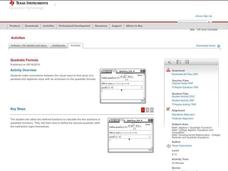 Quadratic Formula Lesson Plan Quadratic Formula Lesson Plan