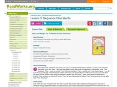 Sequence Clue Words Lesson Plan Sequence Clue Words Lesson Plan