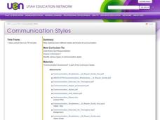 Communication Styles Lesson Plan Communication Styles Lesson Plan
