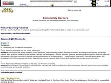 Community Careers Lesson Plan Community Careers Lesson Plan