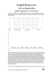 Company Parking Lot Worksheet Company Parking Lot Worksheet