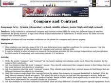 Compare and Contrast Lesson Plan Compare and Contrast Lesson Plan