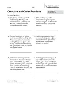 Compare and Order Fractions Worksheet Compare and Order Fractions Worksheet